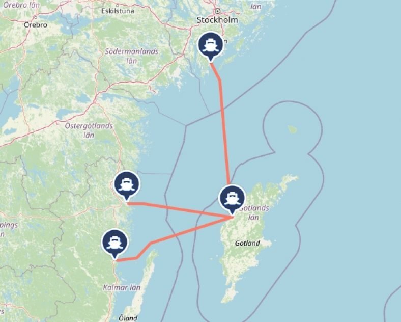 Ferry naar Gotland, eiland bij Zweden