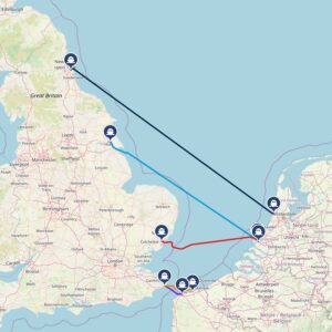 Overtochten naar Schotland routekaart