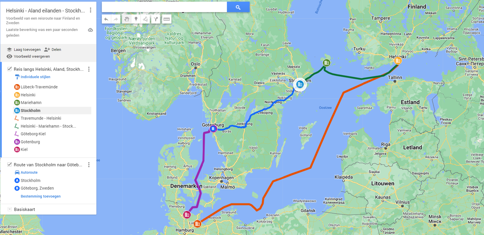 Reisroute Helsinki, Aland, Stockholm en Göteborg: Finland en Zweden