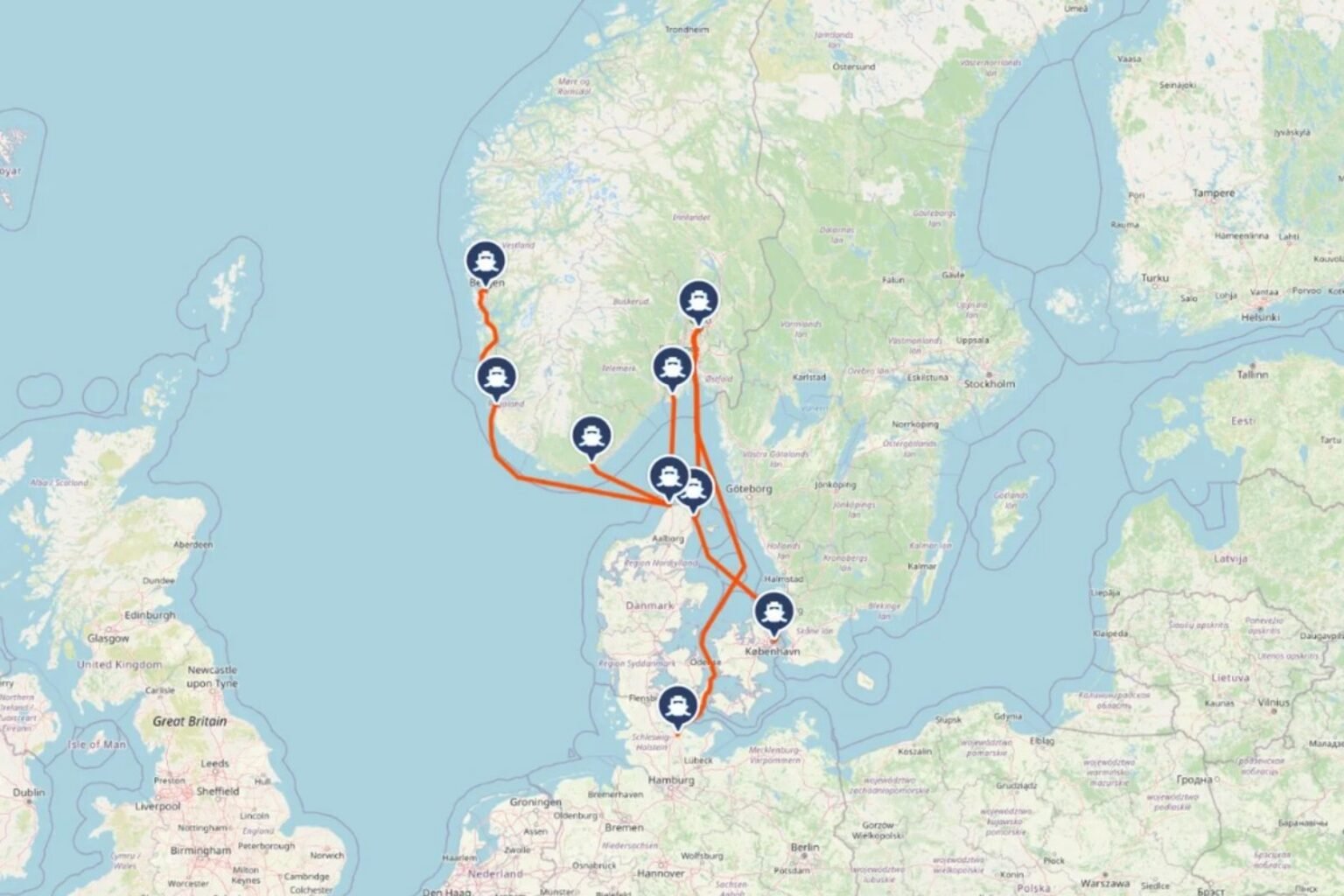Veerboten van Nederland naar Noorwegen