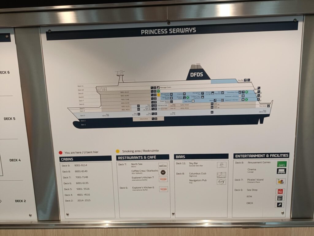 Dekplan dfds ijmuiden newcastle