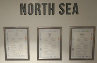 menu kaart van de North Sea Bistro op de DFDS Princess Seaways