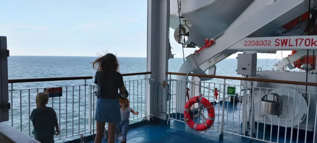 Uitzicht vanaf het buitendek