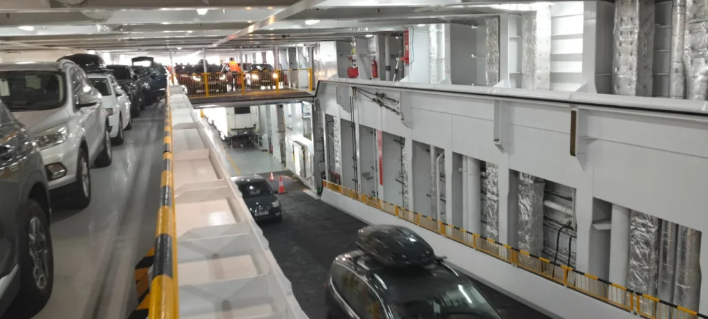 Parkeren op de ferry