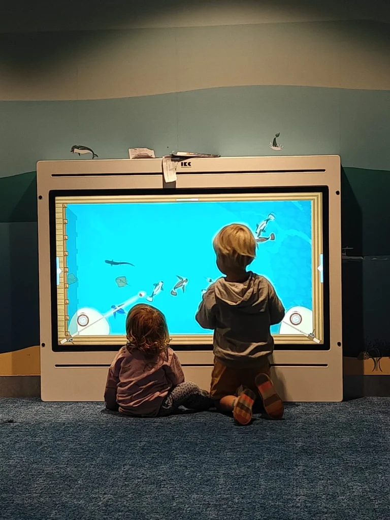 De speelhoek voor kinderen aan boord van de veerboot