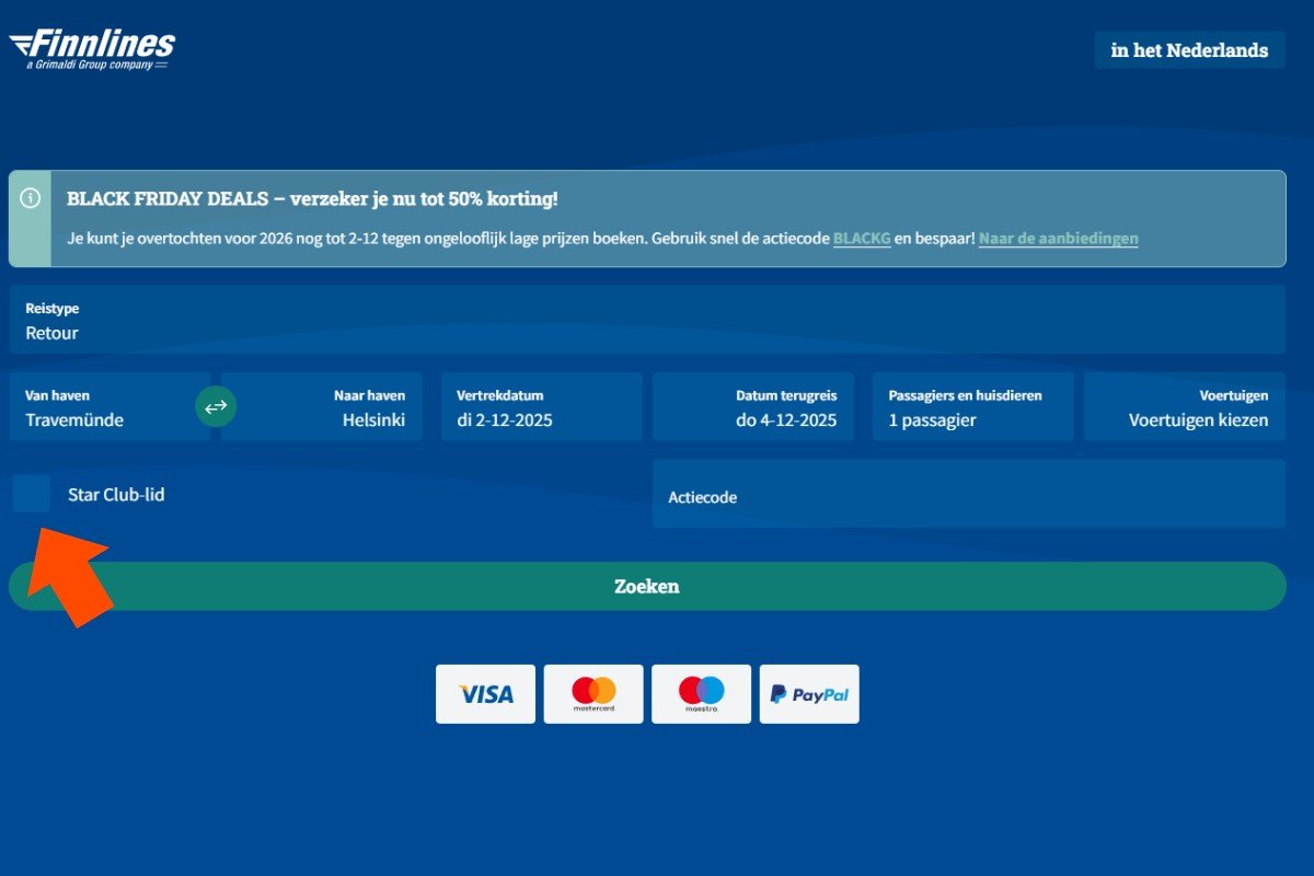 finnlines star club korting