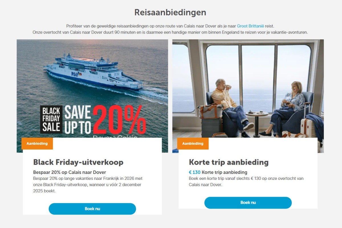 p&o ferries aanbiedingen