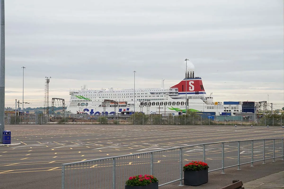 Stena Line-veerboot aan de kade in Harwich